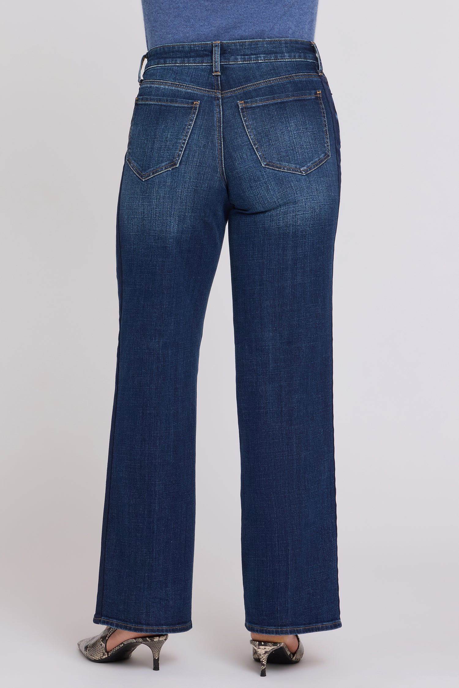 NYDJ Teresa Wide Leg Jeans With Side Tuxedo Stripes - Skylark