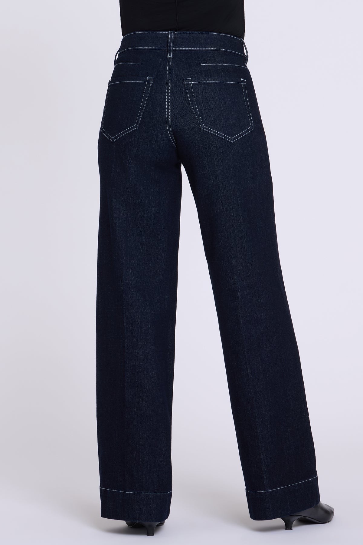 NYDJ Teresa Wide Leg Jeans With High Rise And Back Darts - Rinse