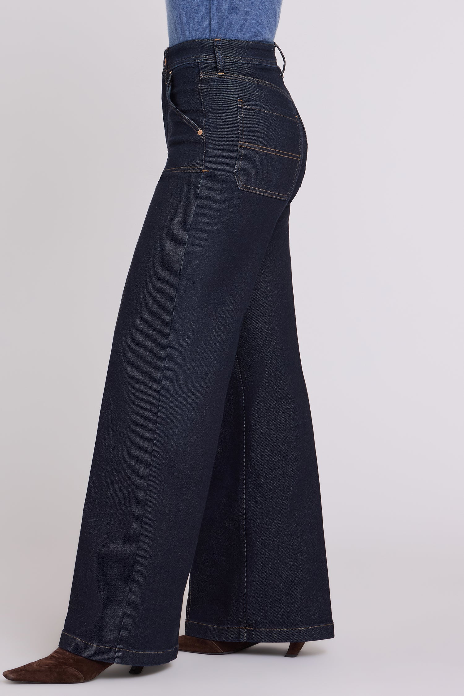 NYDJ Mia Palazzo Jeans With High Rise, Utility Pockets And 31