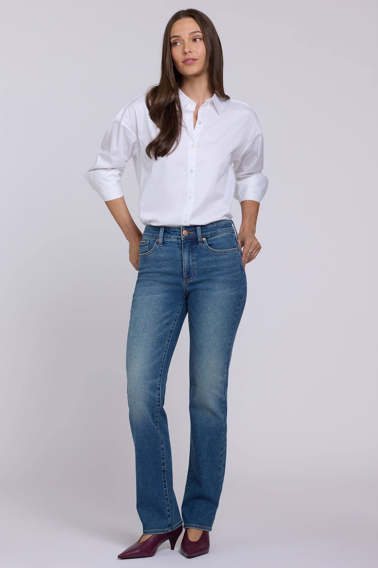 NYDJ Marilyn Straight Jeans  - Bluebells