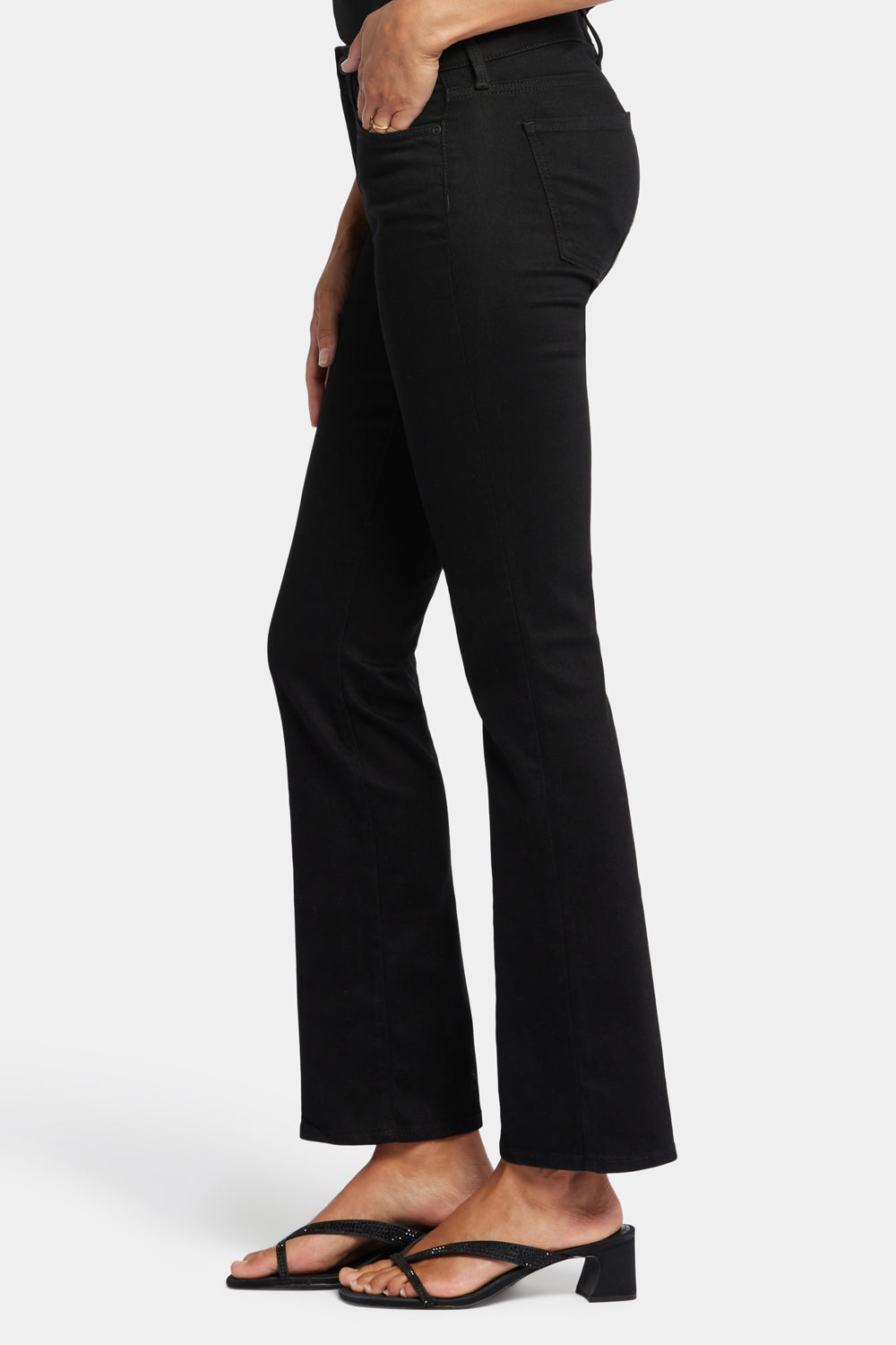 NYDJ Barbara Bootcut Jeans In Short Inseam  - Black