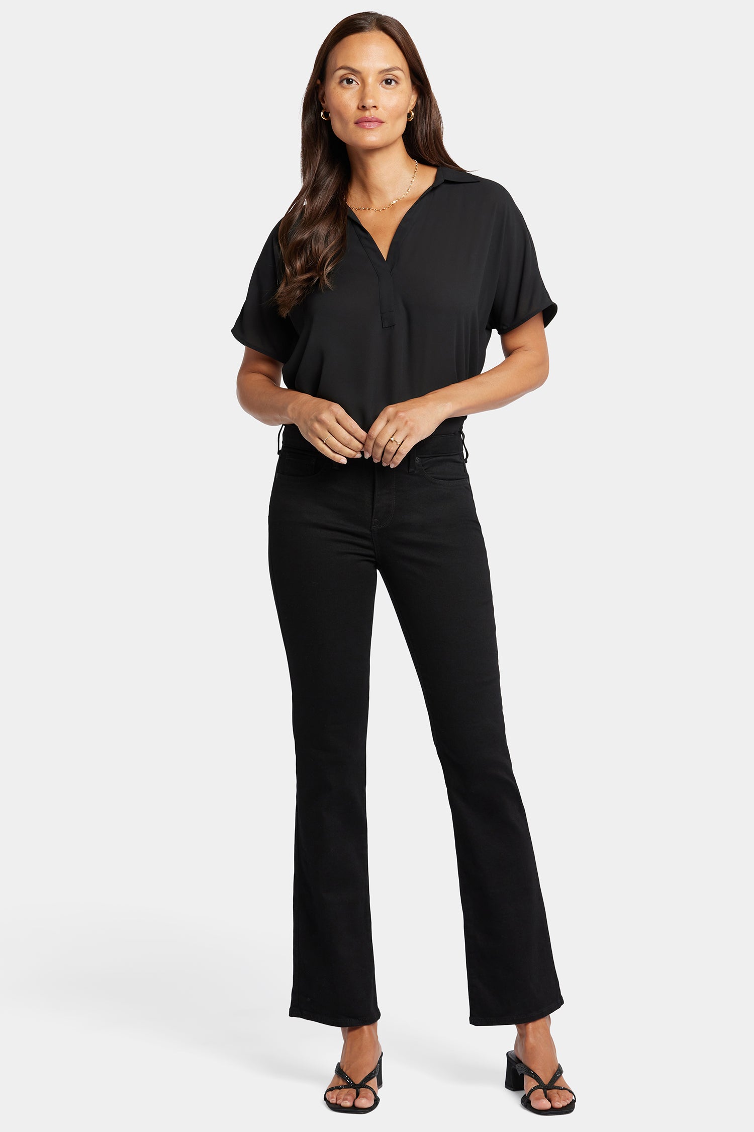 NYDJ Barbara Bootcut Jeans  - Black