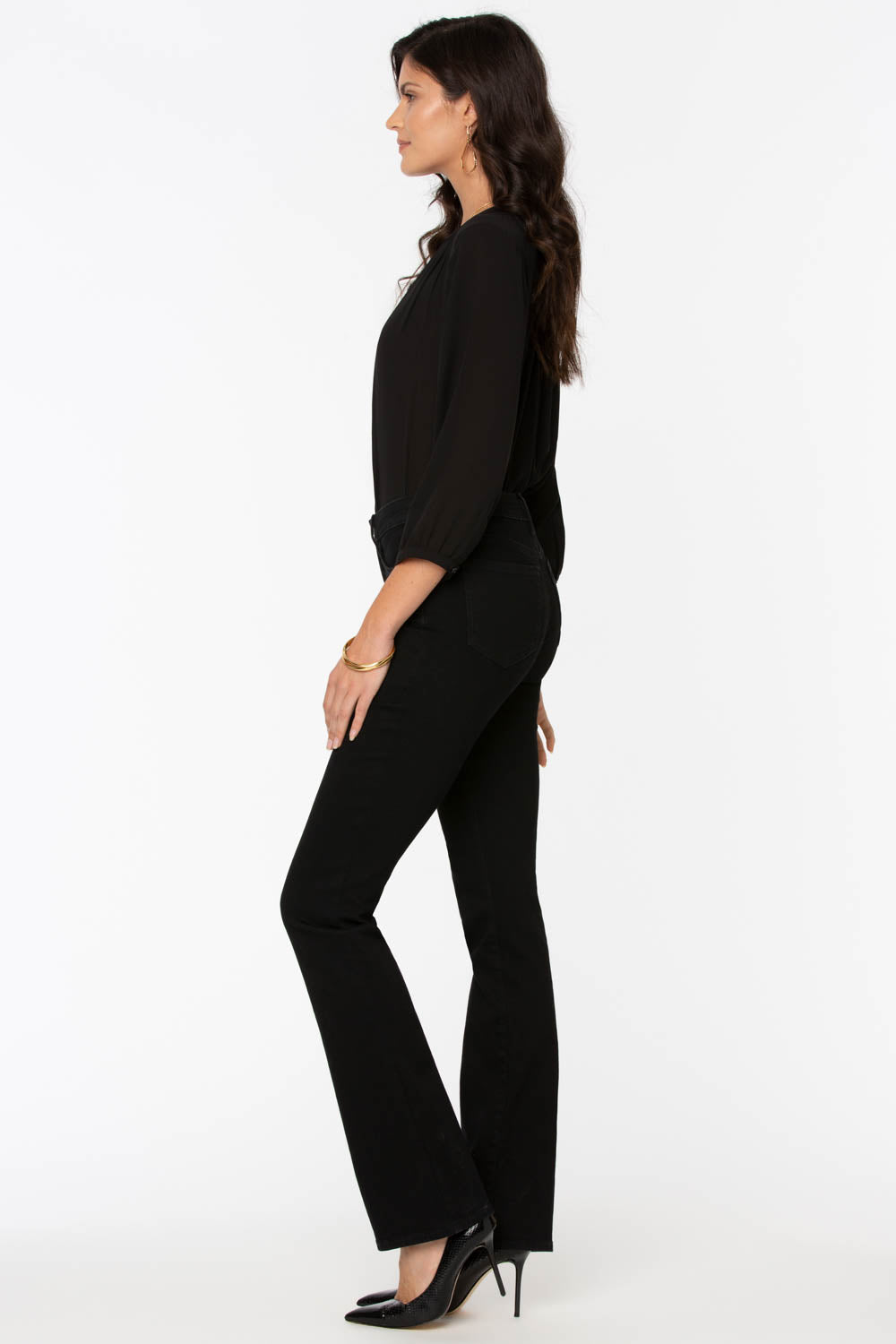 NYDJ Barbara Bootcut Jeans  - Black