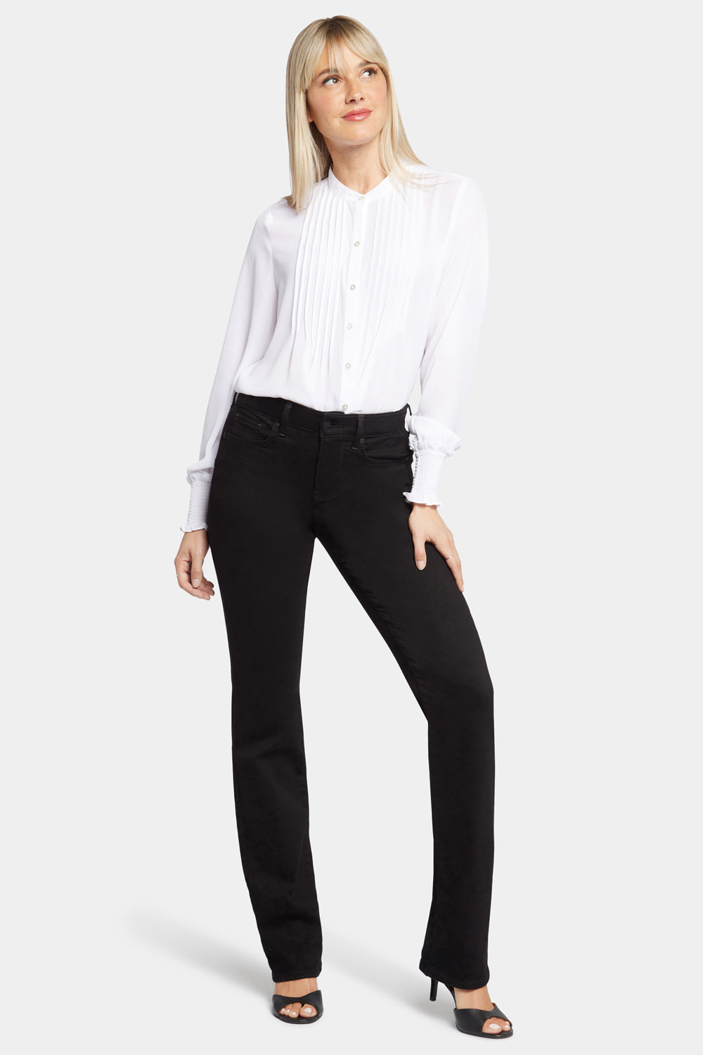 NYDJ Marilyn Straight Jeans  - Black