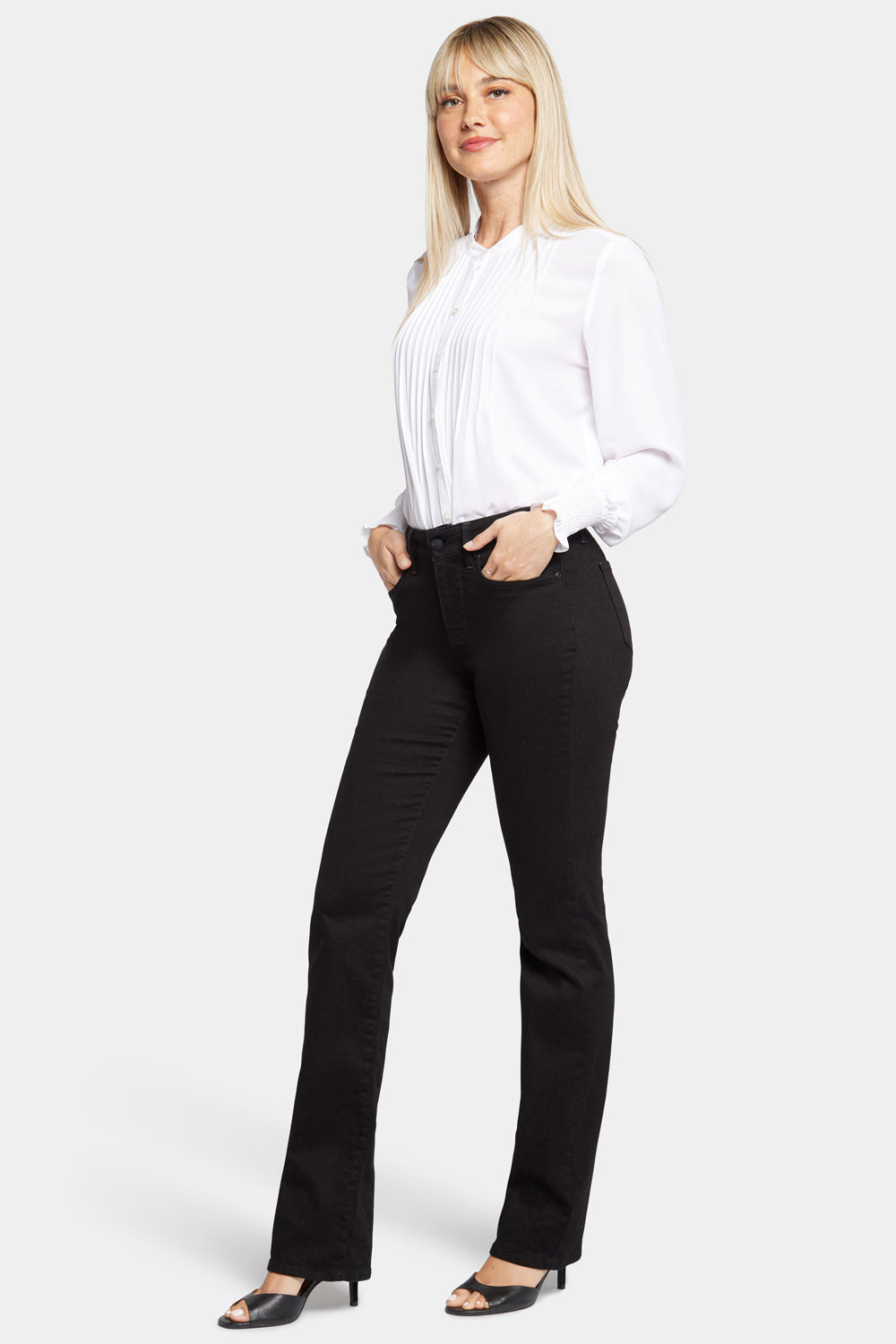 NYDJ Marilyn Straight Jeans  - Black