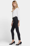 NYDJ Skinny Ankle Pull-On Jeans With Side Slits - Black