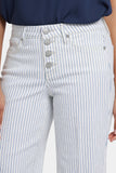 NYDJ Teresa Wide Leg Jeans With Exposed Button Fly - Palencia Stripe