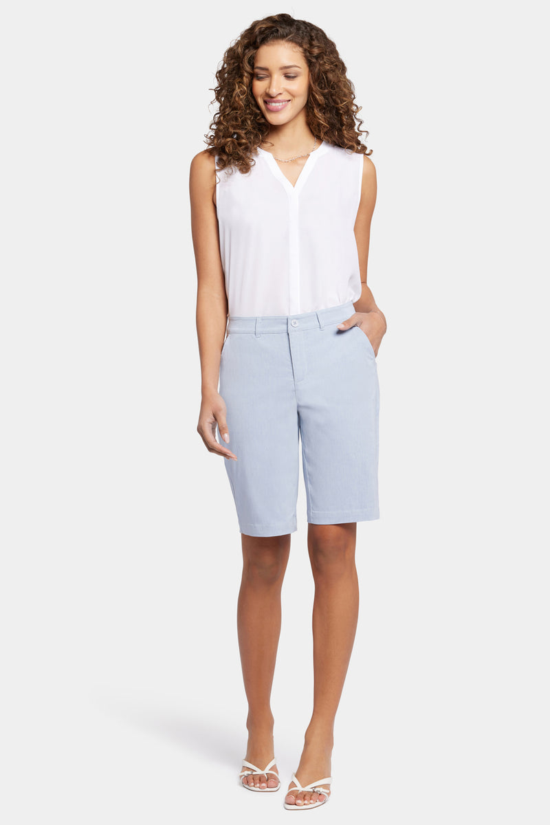 Bermuda Shorts Light Blue Heather Blue NYDJ