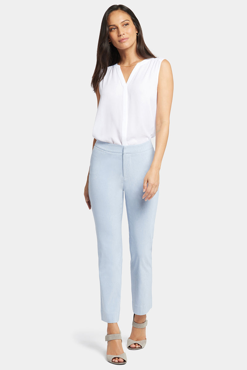 Slim Trouser Ankle Pants - Light Blue Heather Blue | NYDJ