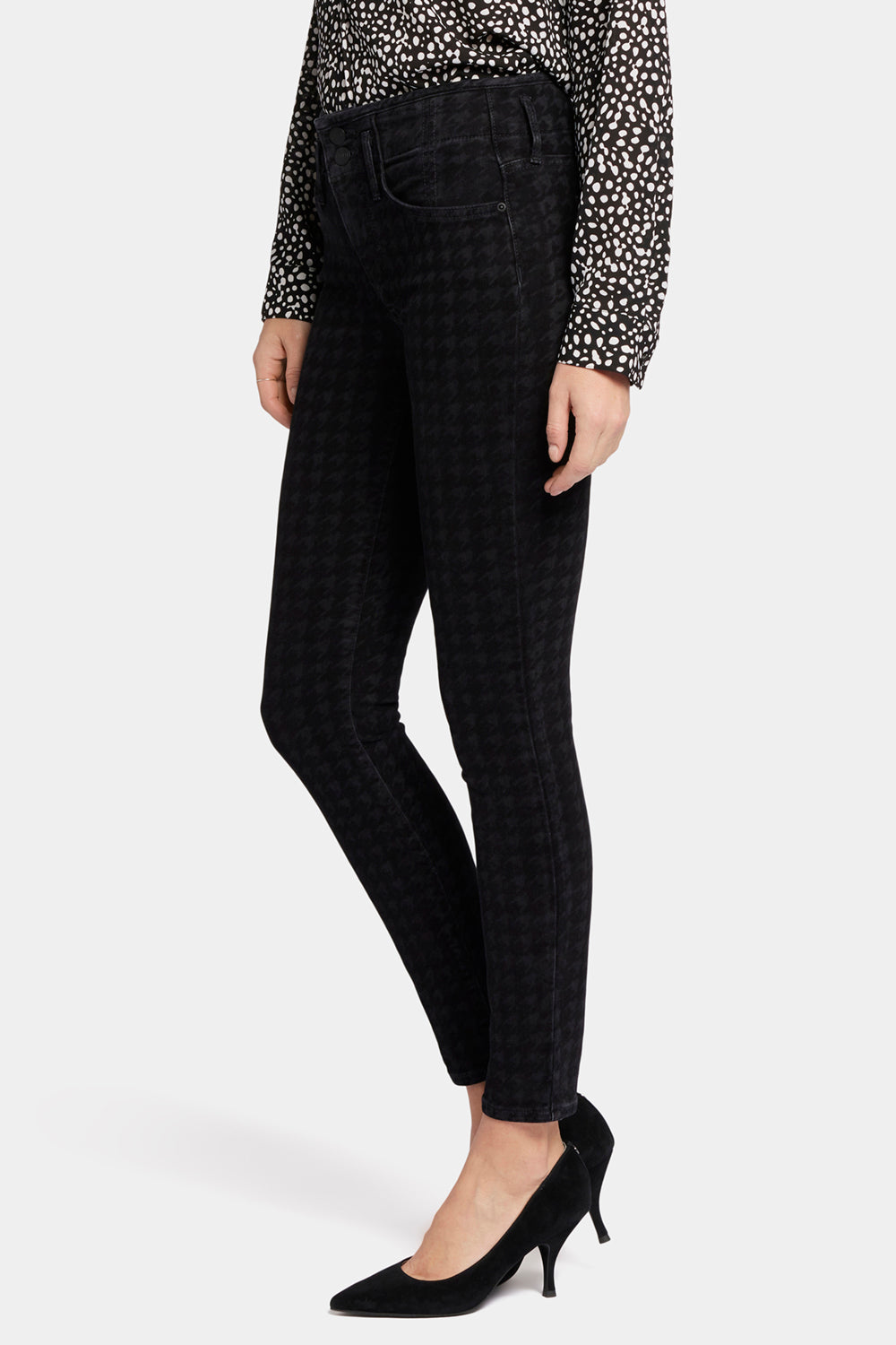 NYDJ Ami Skinny Jeans  - Houndstooth Luxe Burnout