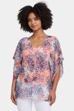 NYDJ Chiffon Caftan Popover  - Stargazer Desert Flower