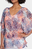 NYDJ Chiffon Caftan Popover  - Stargazer Desert Flower