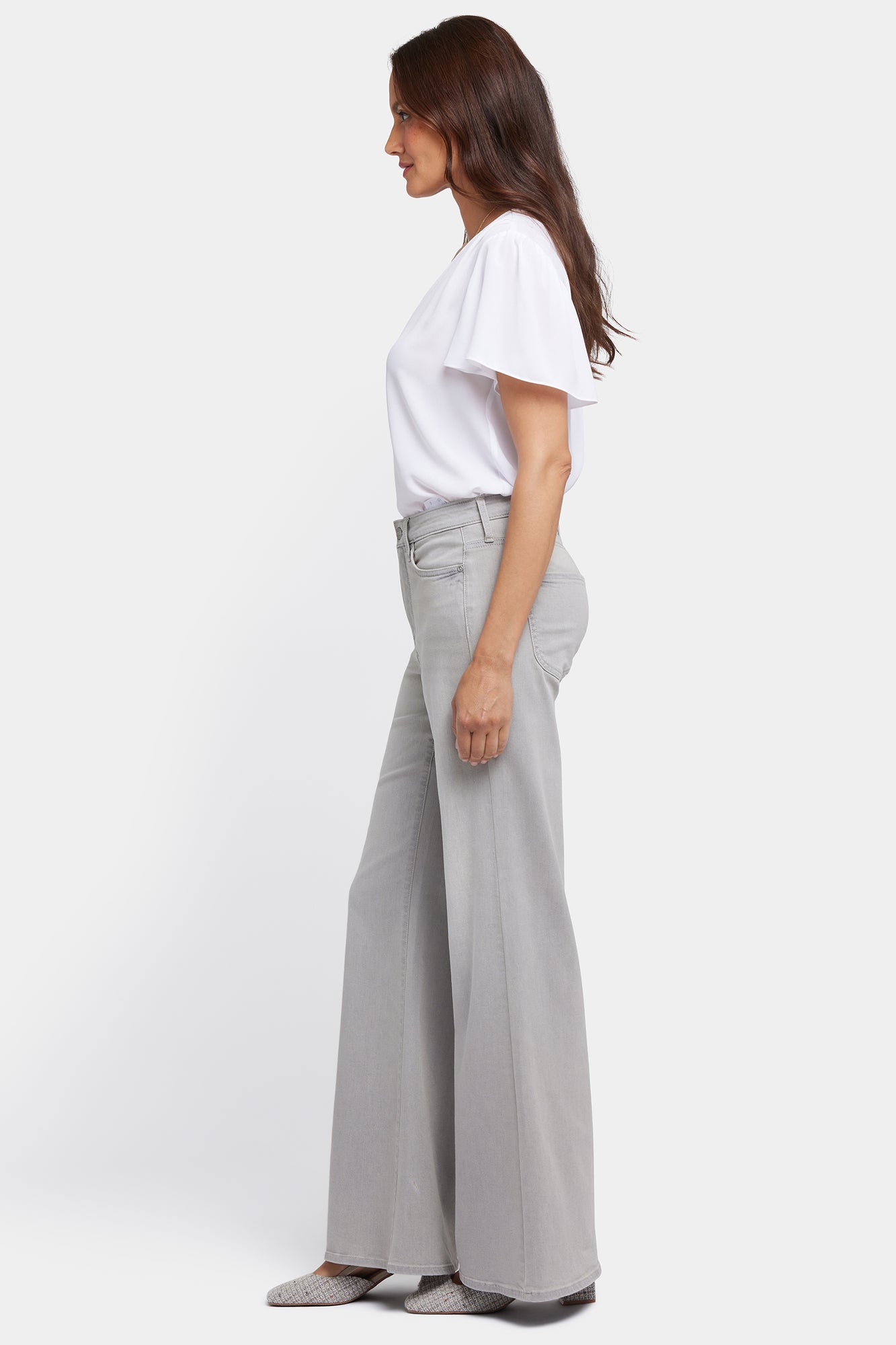 NYDJ Mia Palazzo Jeans With High Rise - Grenada Mist