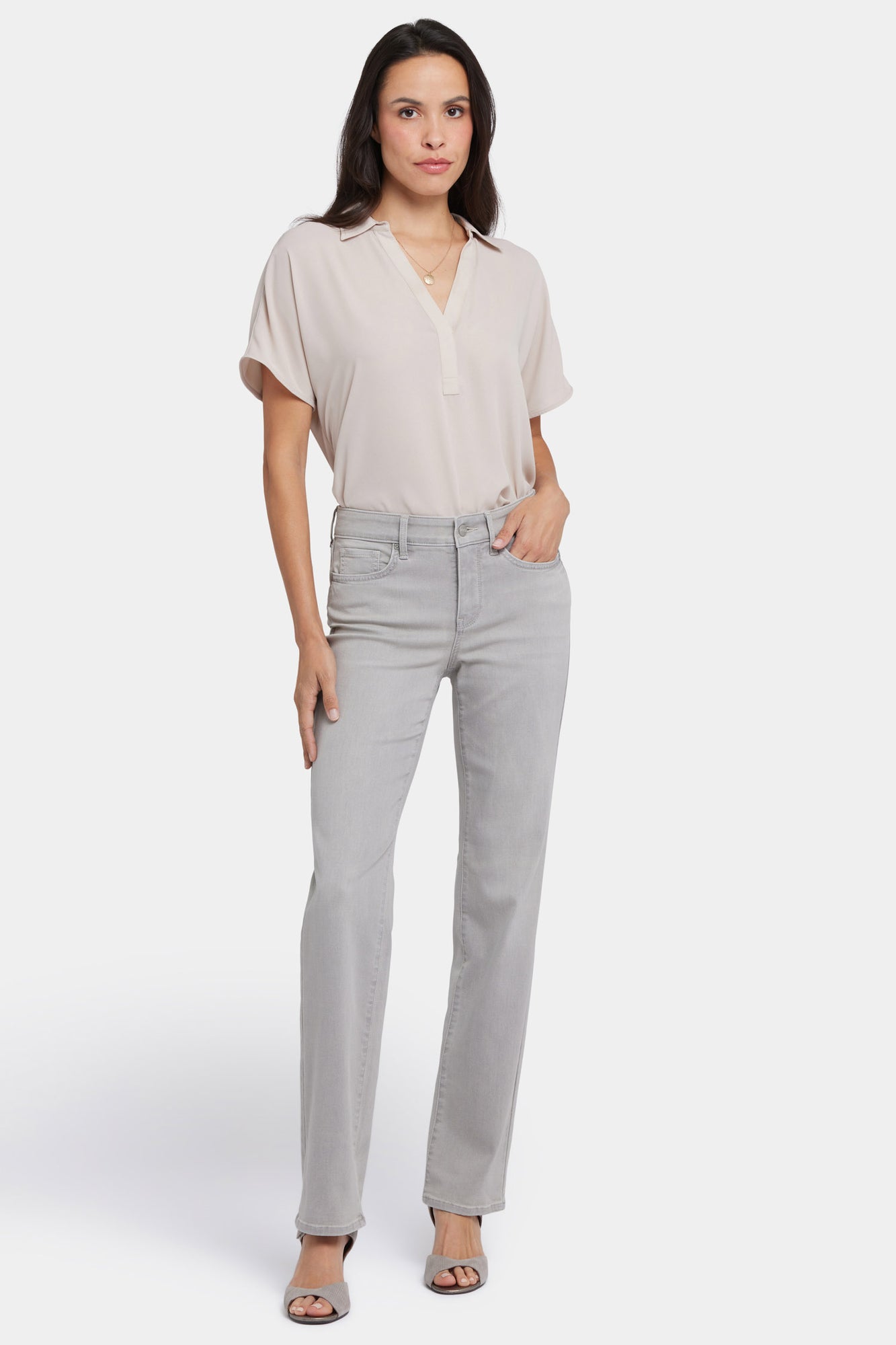 NYDJ Marilyn Straight Jeans  - Grenada Mist