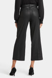 NYDJ Coated Teresa Wide Leg Ankle Jeans With 1" Hems - Black Coated