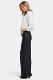 NYDJ Coated Teresa Wide Leg Jeans With 1 1/2" Hems - Black Coated