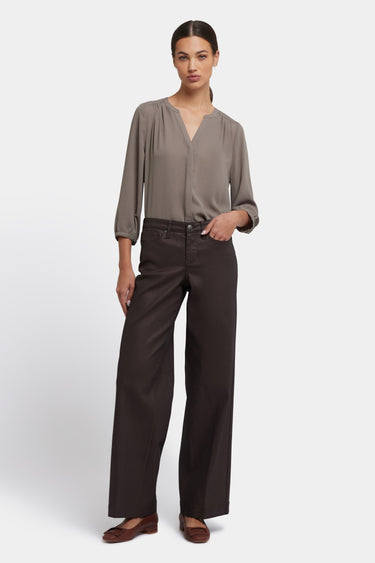 Pantalon Femme Teresa à Ceinture Nouée - Couleur Mocha - Taille L