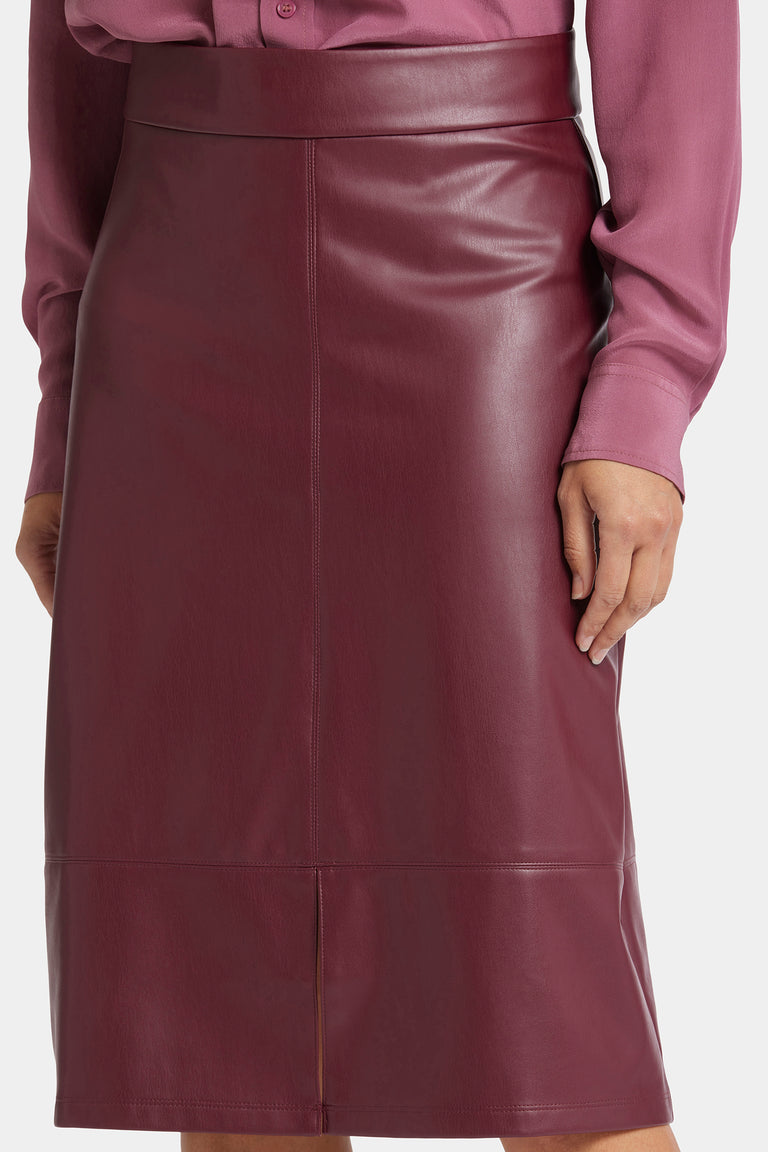 NYDJ Faux Leather A-line Skirt Sculpt-Her™ Collection - Tavern