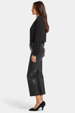 NYDJ Faux Leather Straight Ankle Pants Sculpt-Her™ Collection - Black