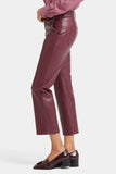 NYDJ Faux Leather Straight Ankle Pants Sculpt-Her™ Collection - Tavern