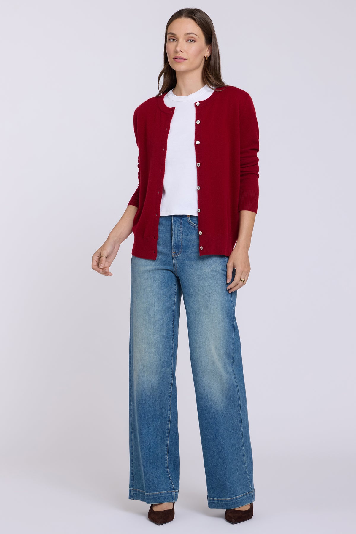 NYDJ Teresa Wide Leg Jeans In Shape Sense™ Denim With High Rise - Bluebells