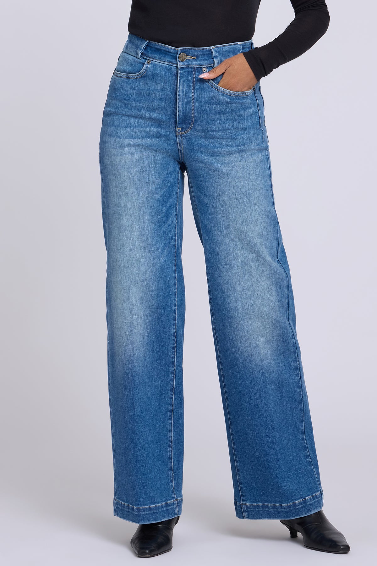 NYDJ Teresa Wide Leg Jeans In Shape Sense™ Denim With High Rise - Phlox