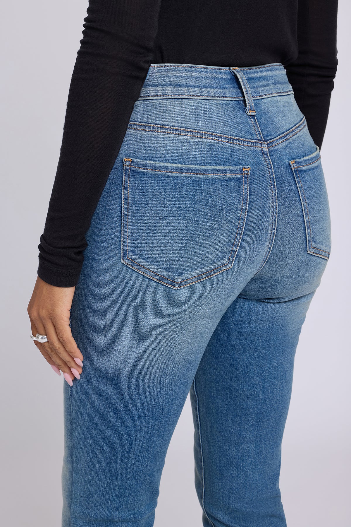 NYDJ Sheri Slim Straight Jeans In Shape Sense™ Denim With High Rise - Bluebells