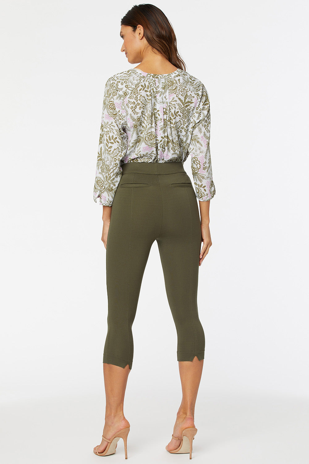 Pull-on Legging Capri Pants Sculpt-Her™ Collection - Moss Green