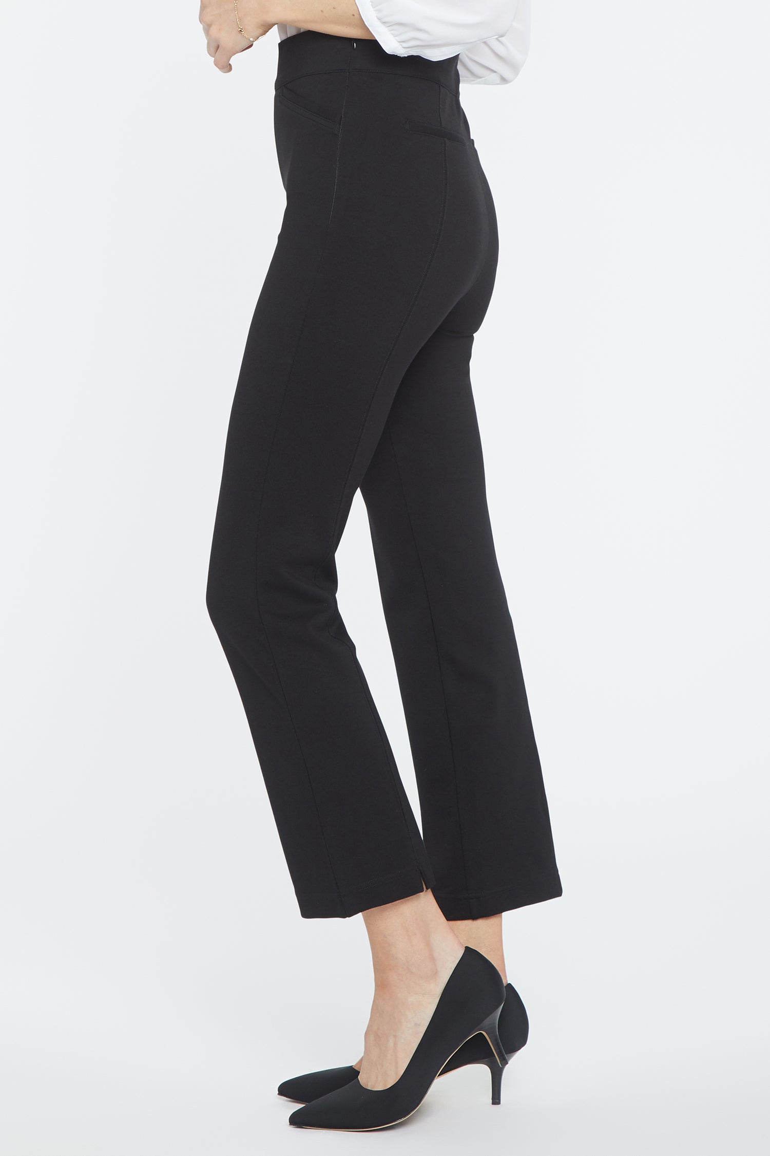 NYDJ Pull-On Straight Crop Pants Sculpt-Her™ Collection - Black