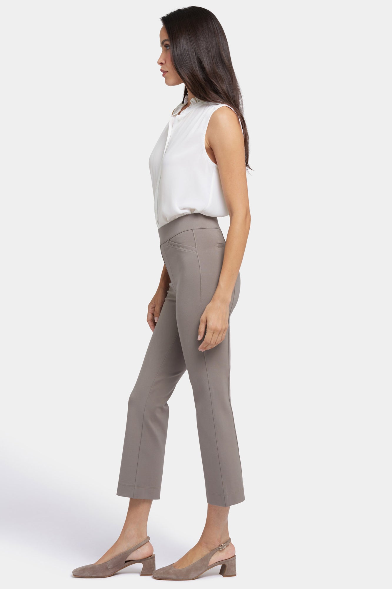 NYDJ Pull-On Straight Crop Pants Sculpt-Her™ Collection - Saddlewood