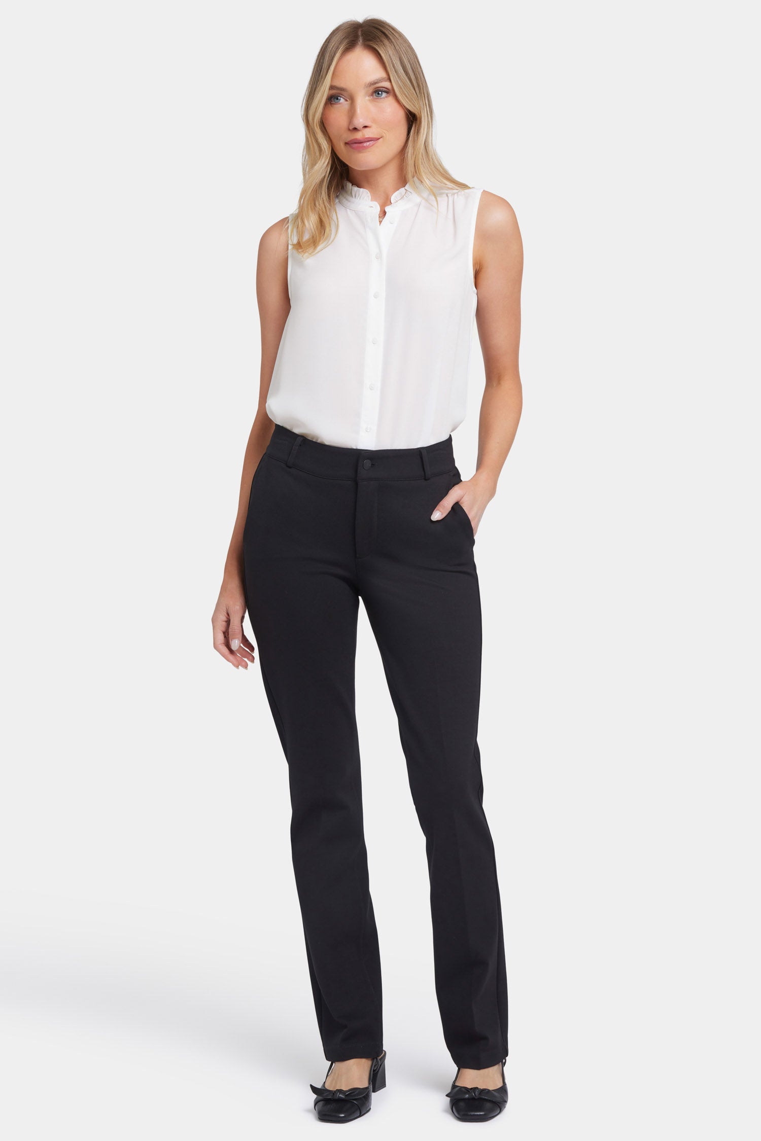 Classic Trouser Pants Sculpt-Her™ Collection - Black Black | NYDJ