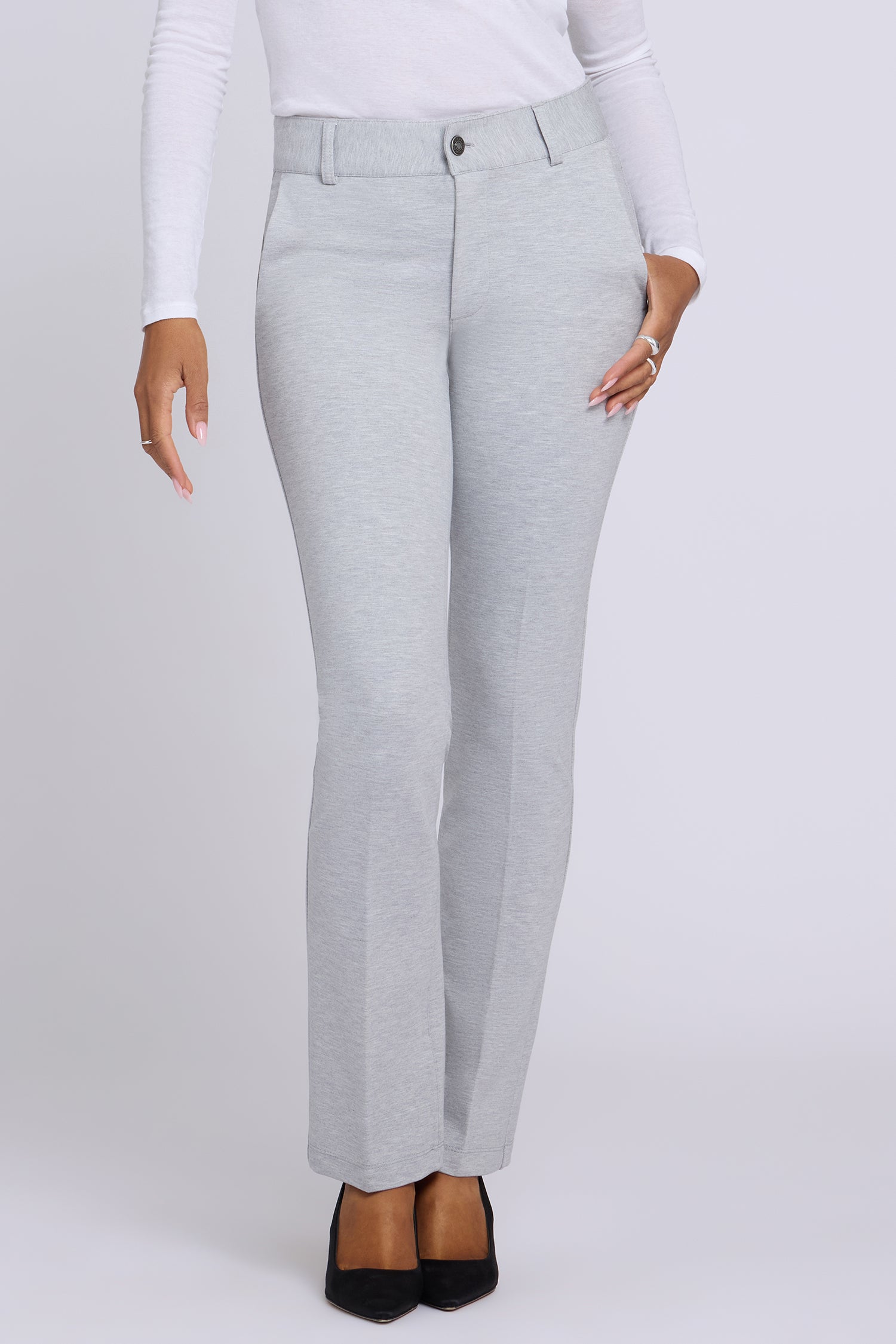 NYDJ Classic Trouser Pants Sculpt-Her™ Collection - Heather Grey