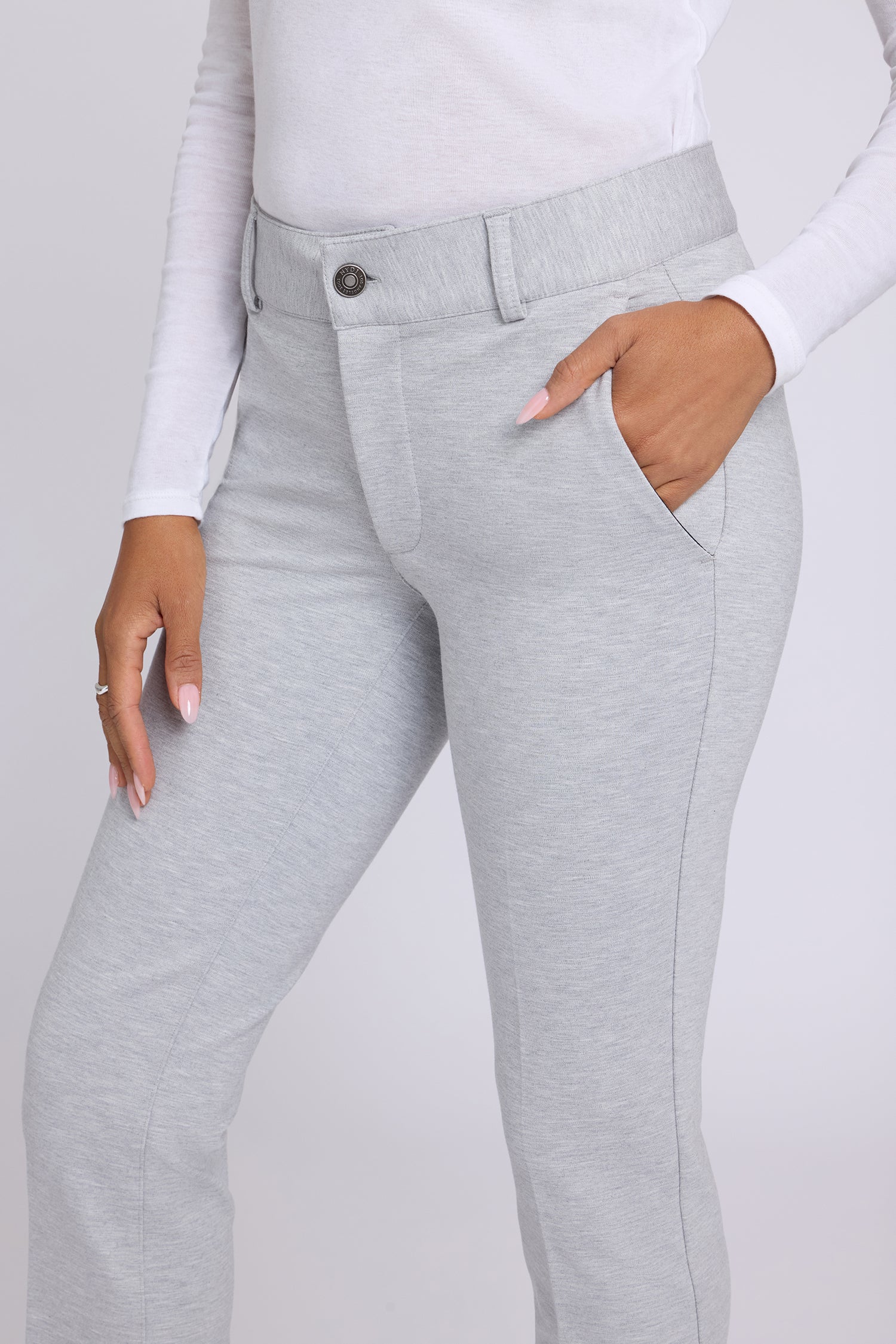 NYDJ Classic Trouser Pants Sculpt-Her™ Collection - Heather Grey