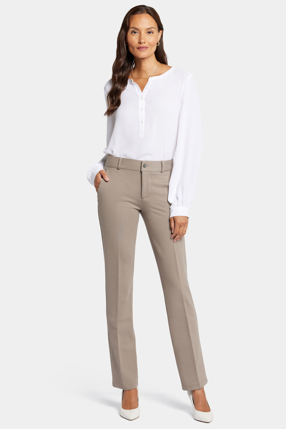 NYDJ Classic Trouser Pants Sculpt-Her™ Collection - Saddlewood