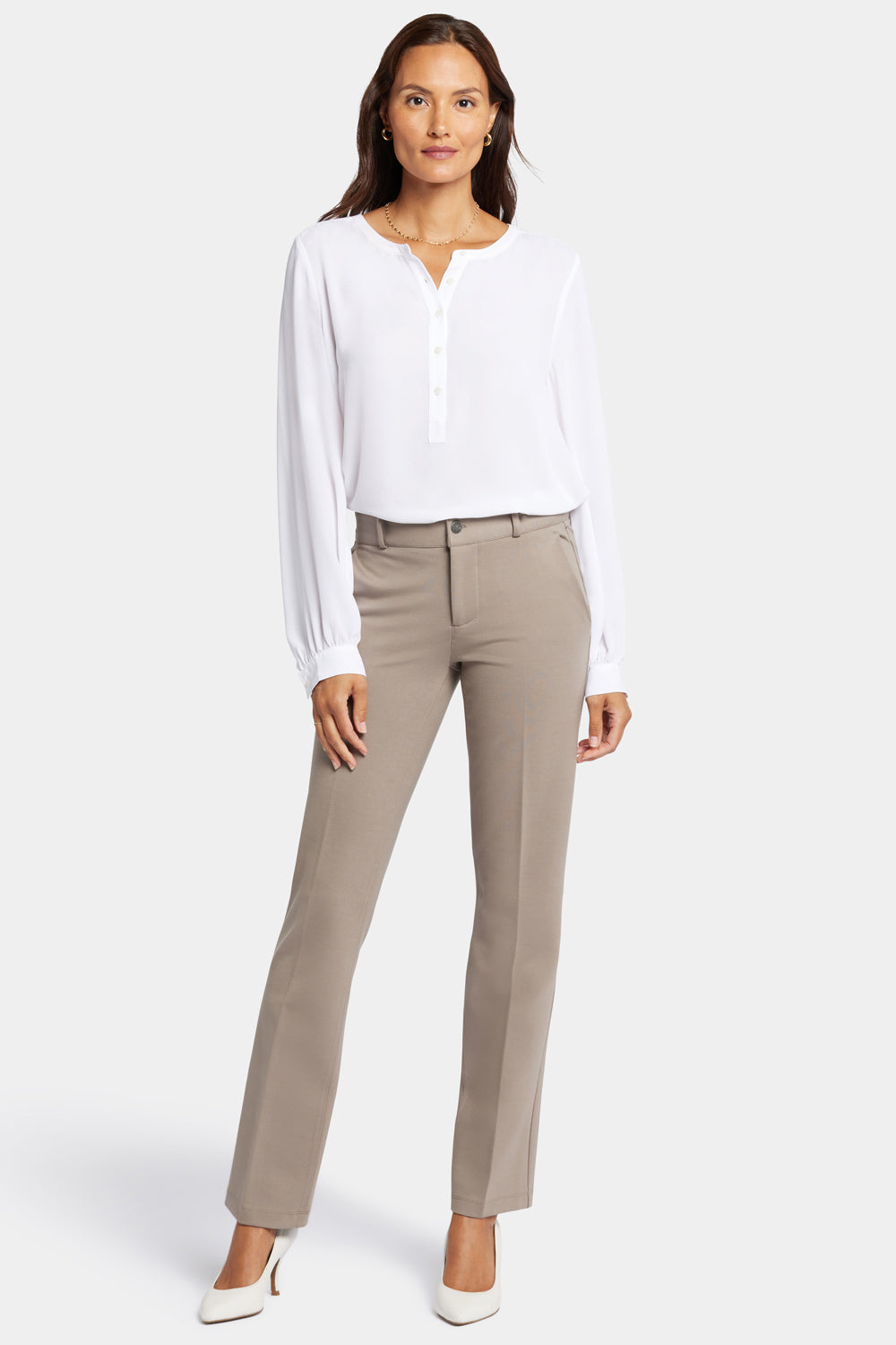 NYDJ Classic Trouser Pants Sculpt-Her™ Collection - Saddlewood