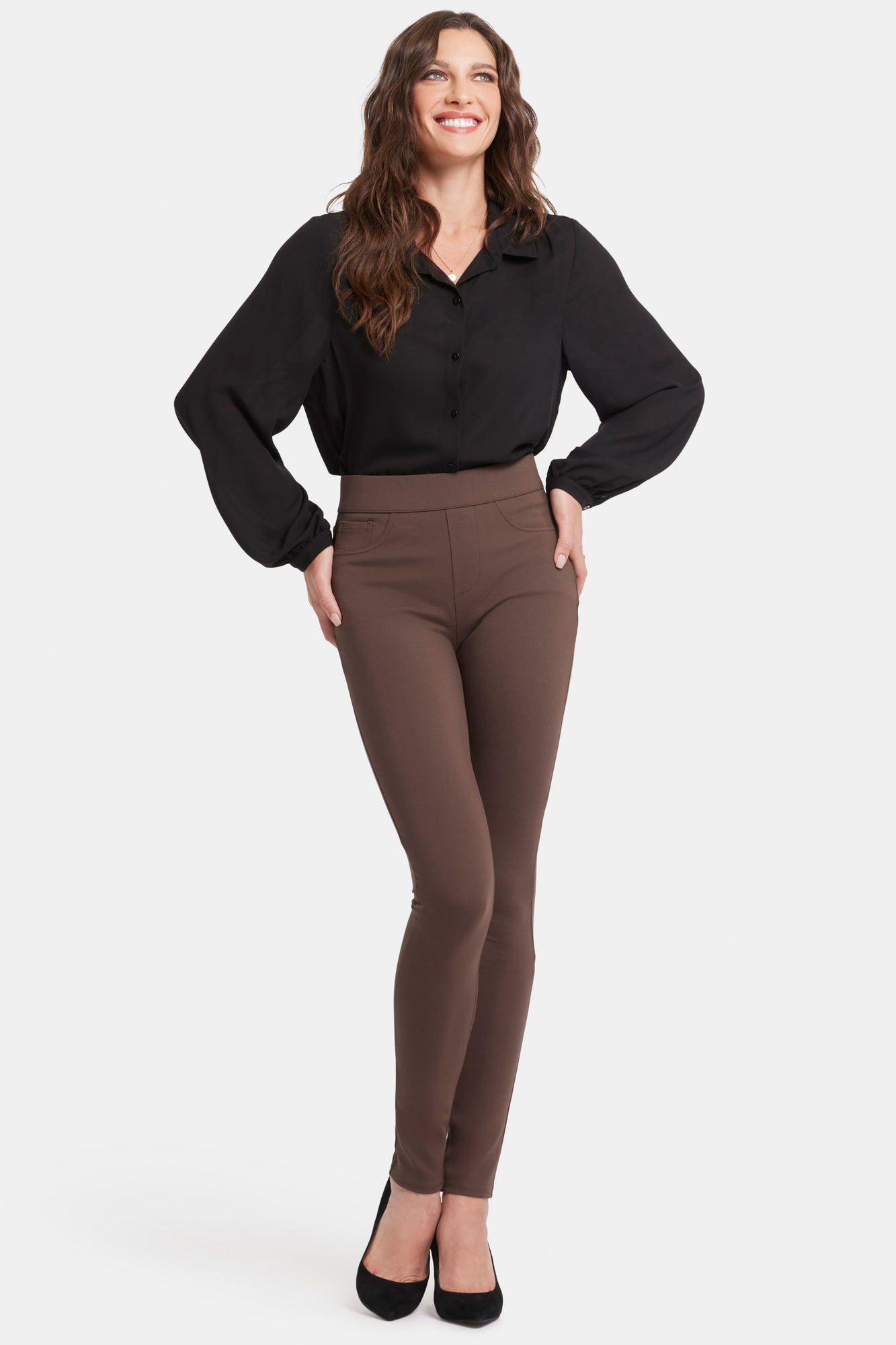 NYDJ Modern Legging Pants Sculpt-Her™ Collection - Coffee Bean