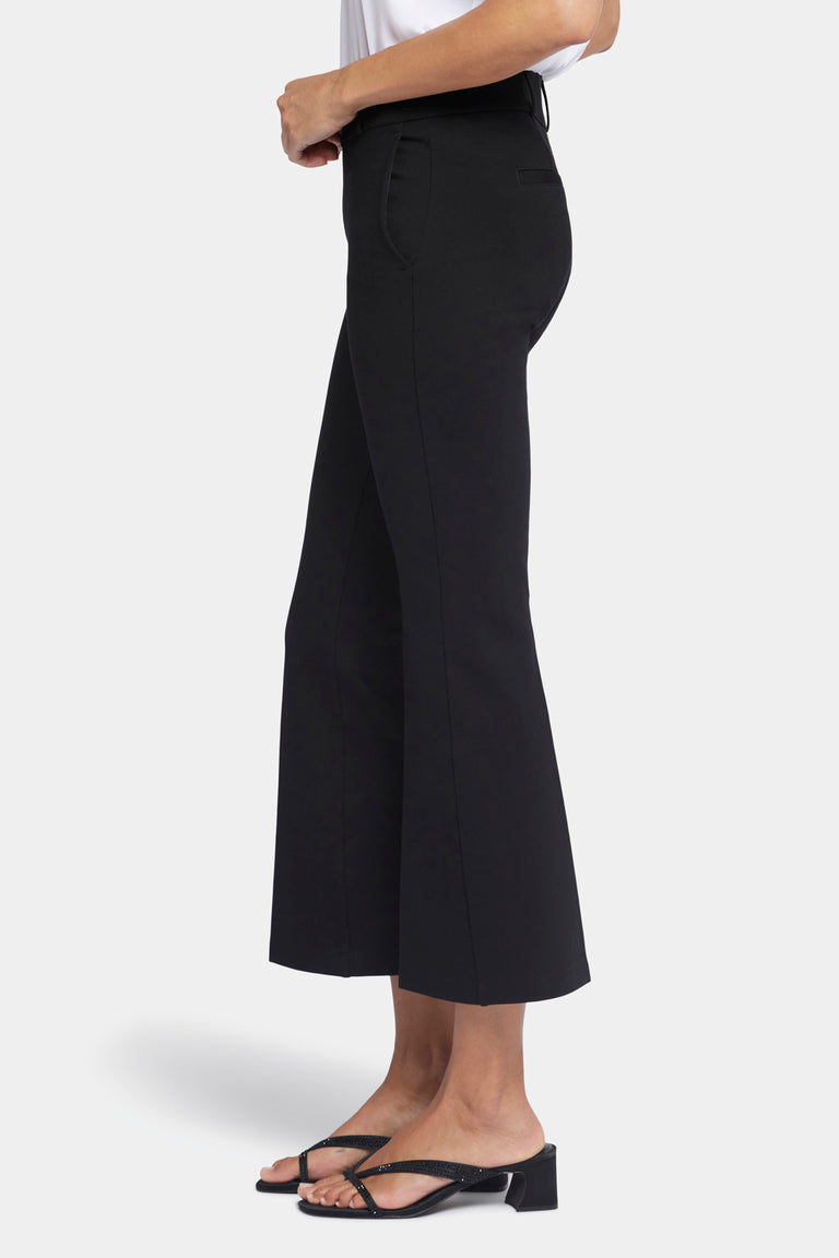Nydj Pull On Flare Ankle Trouser in Black Women's Dress Pants Black : Xs 27