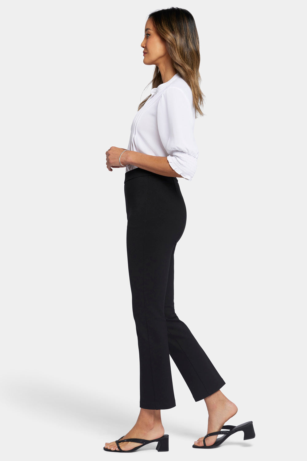 NYDJ Pull-On Straight Ankle Trouser Pants Sculpt-Her™ Collection - Black
