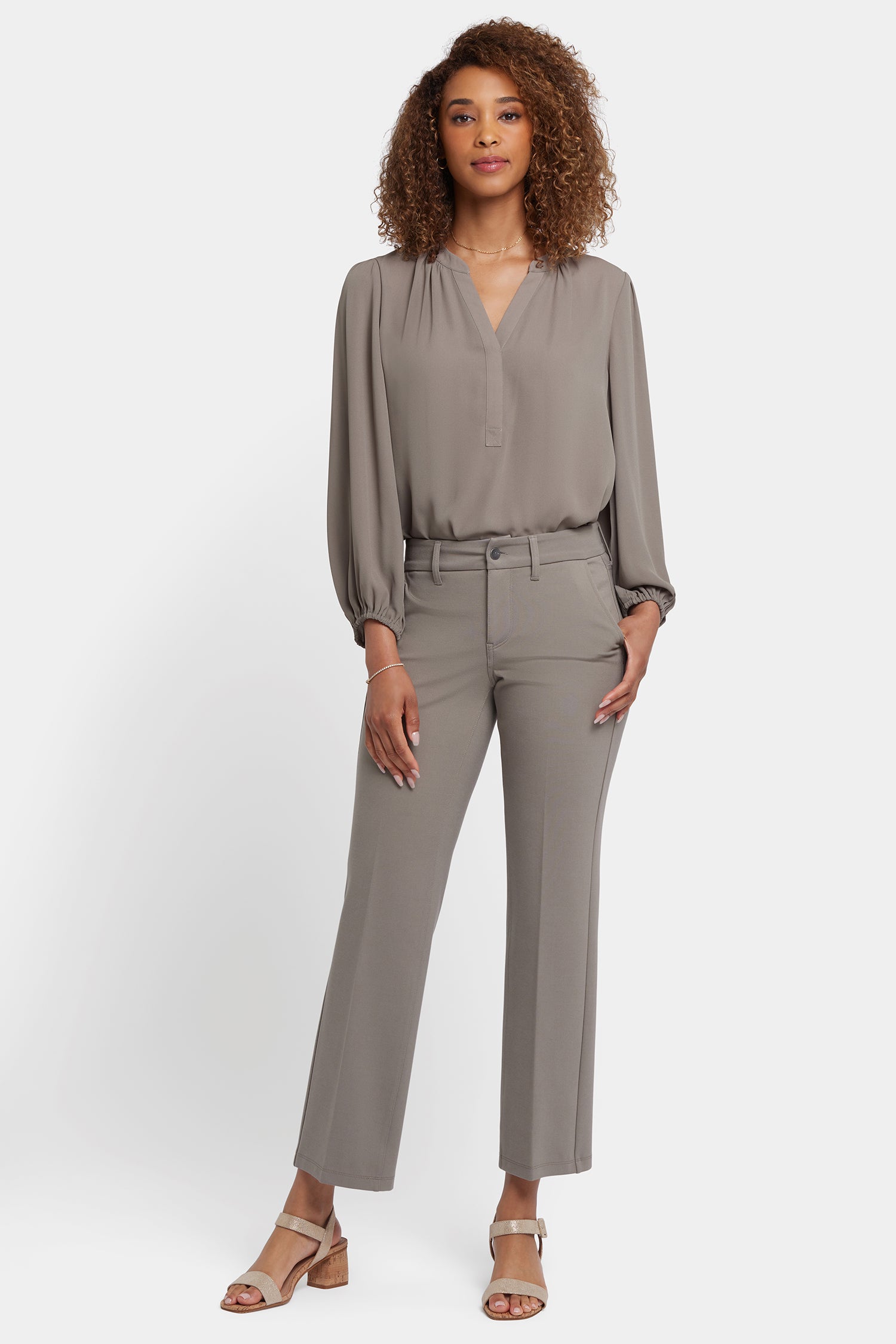 NYDJ Straight Trouser Pants Sculpt-Her™ Collection - Saddlewood