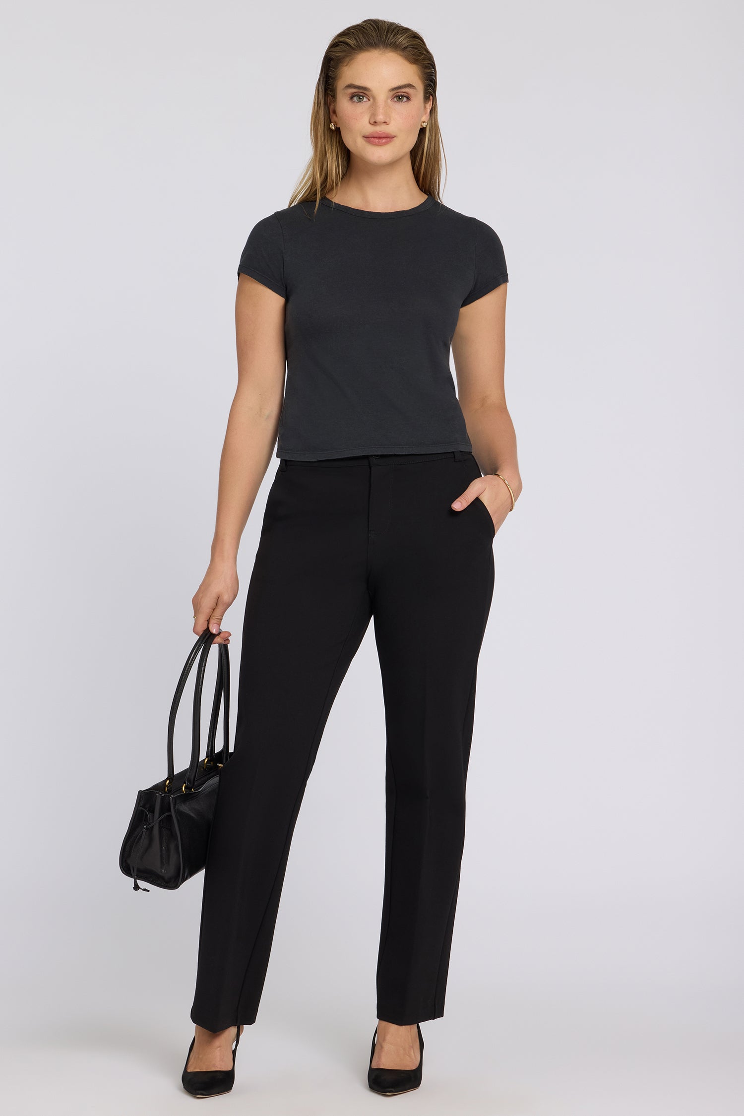 Bella Trouser Pants Sculpt-Her™ Collection - Black Black | NYDJ