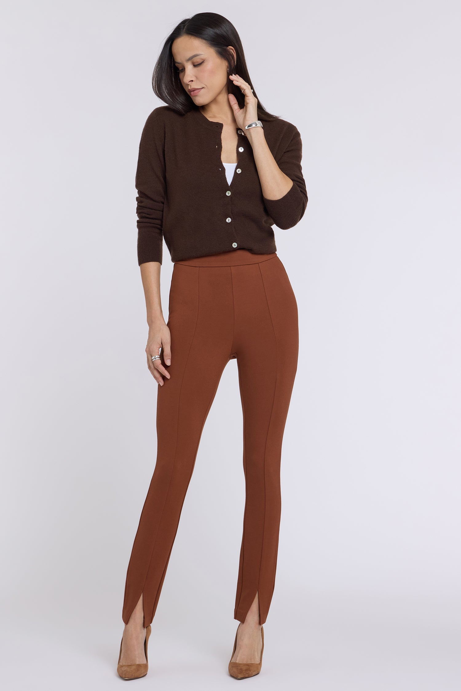 NYDJ Zelda Pull-On Pants Sculpt-Her™ Collection - Mocha Bisque