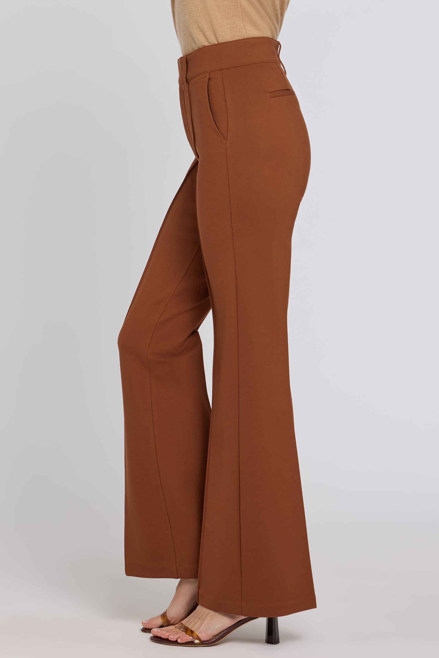 NYDJ High Rise Bootcut Trouser Pants Sculpt-Her™ Collection - Mocha Bisque