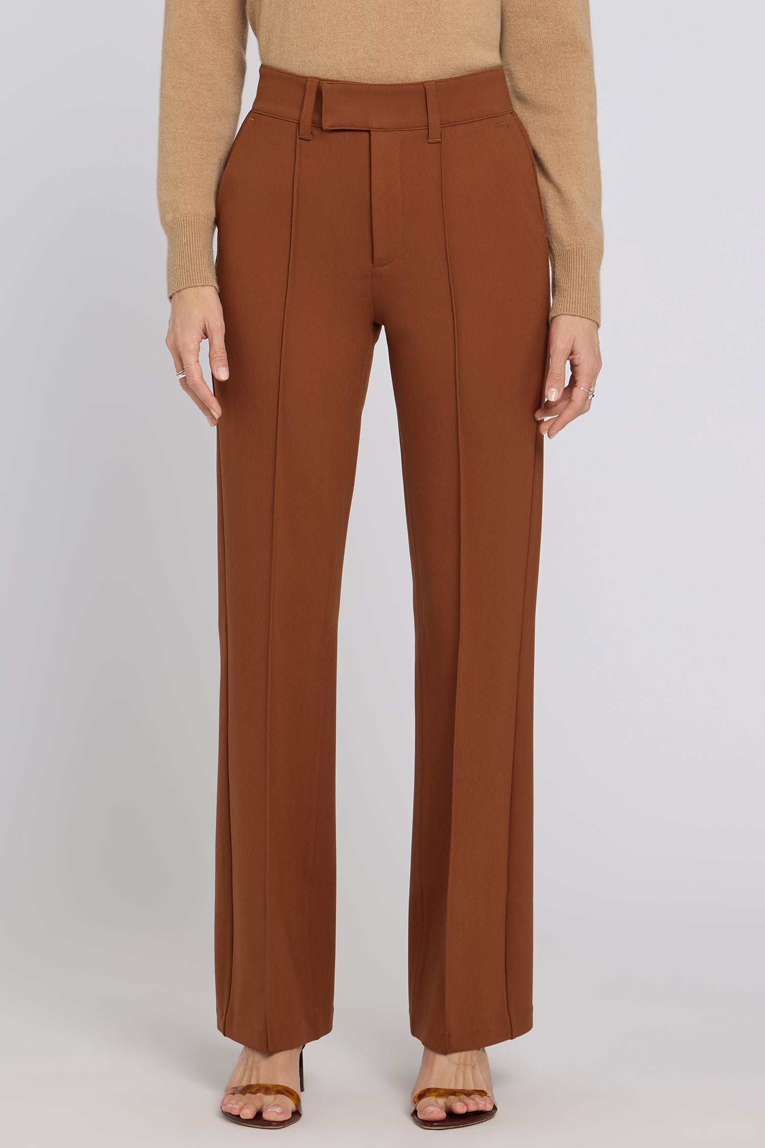 NYDJ High Rise Bootcut Trouser Pants Sculpt-Her™ Collection - Mocha Bisque