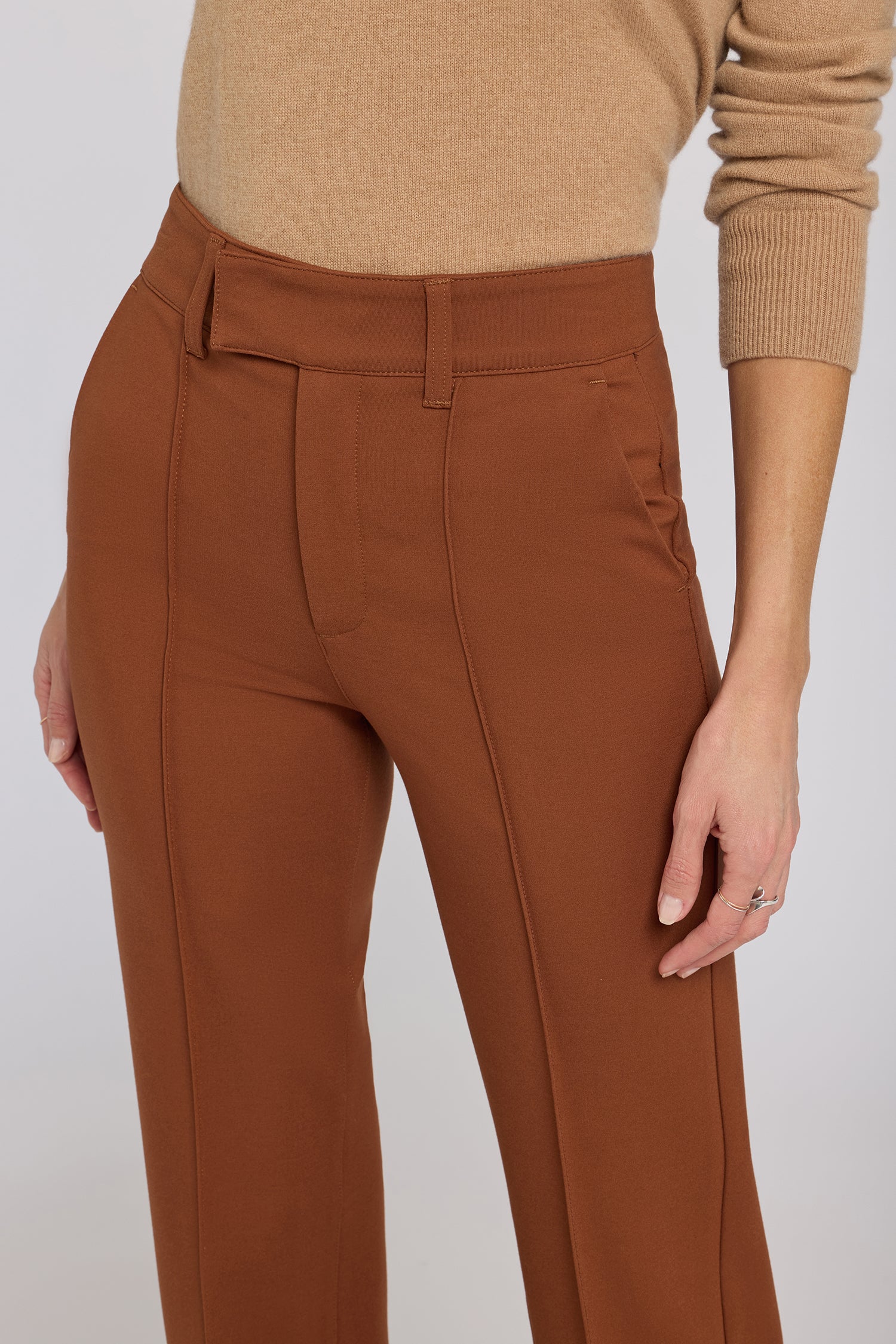NYDJ High Rise Bootcut Trouser Pants Sculpt-Her™ Collection - Mocha Bisque