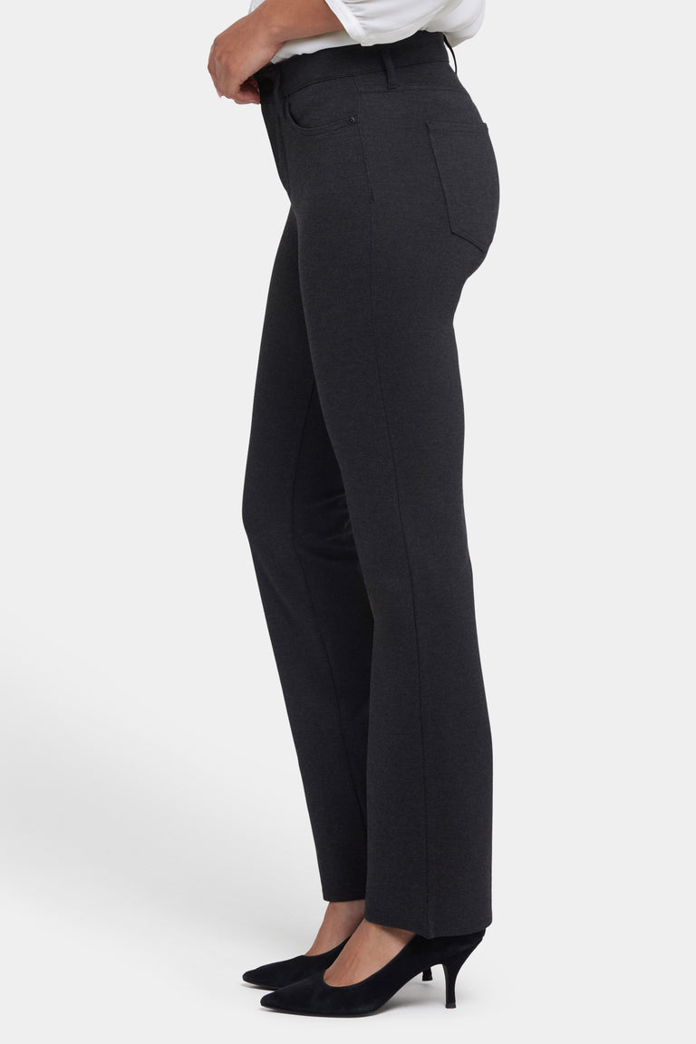 NYDJ Marilyn Straight Pants Sculpt-Her™ Collection - Charcoal Heathered