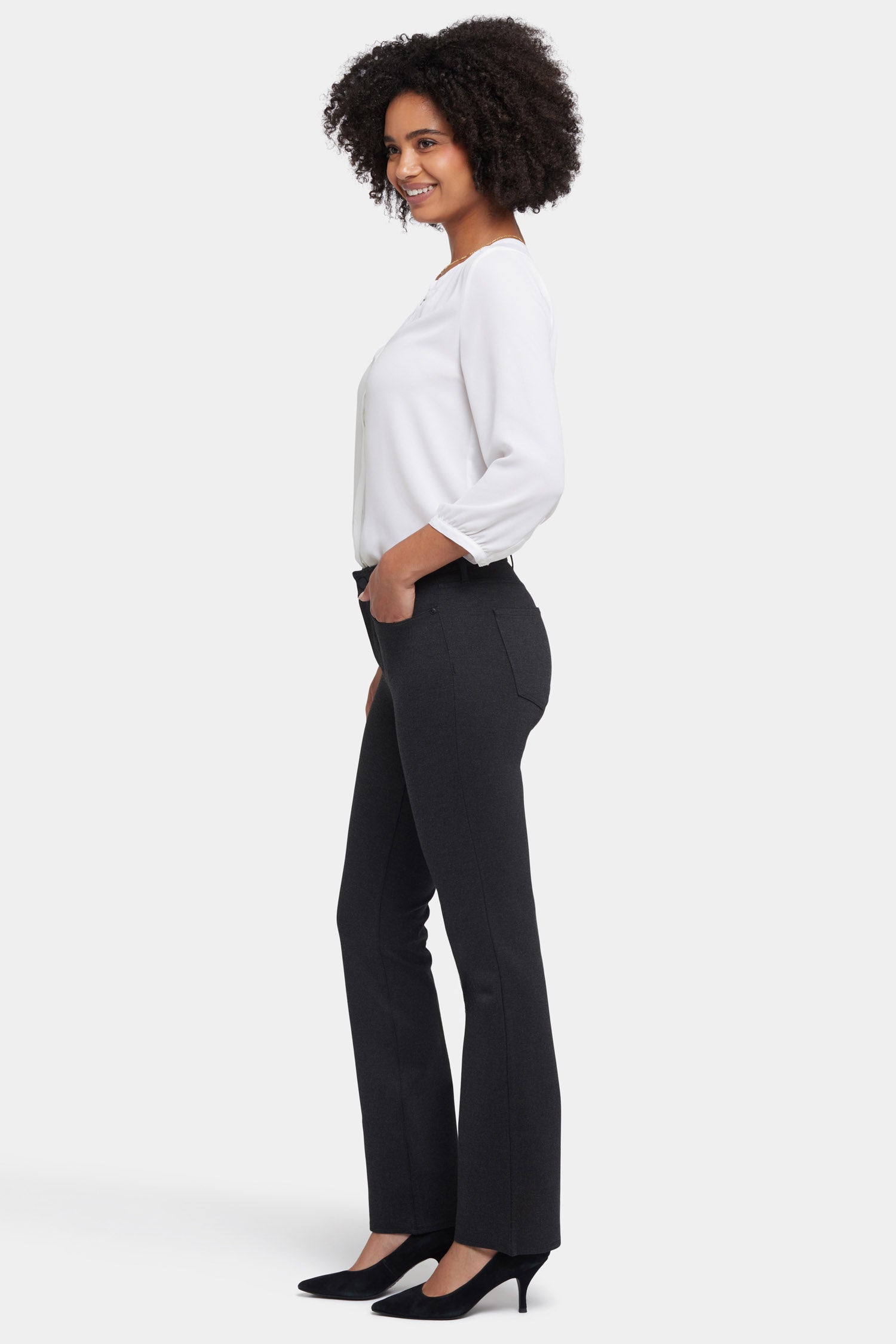 Marilyn Straight Pants Sculpt-Her™ Collection - Charcoal