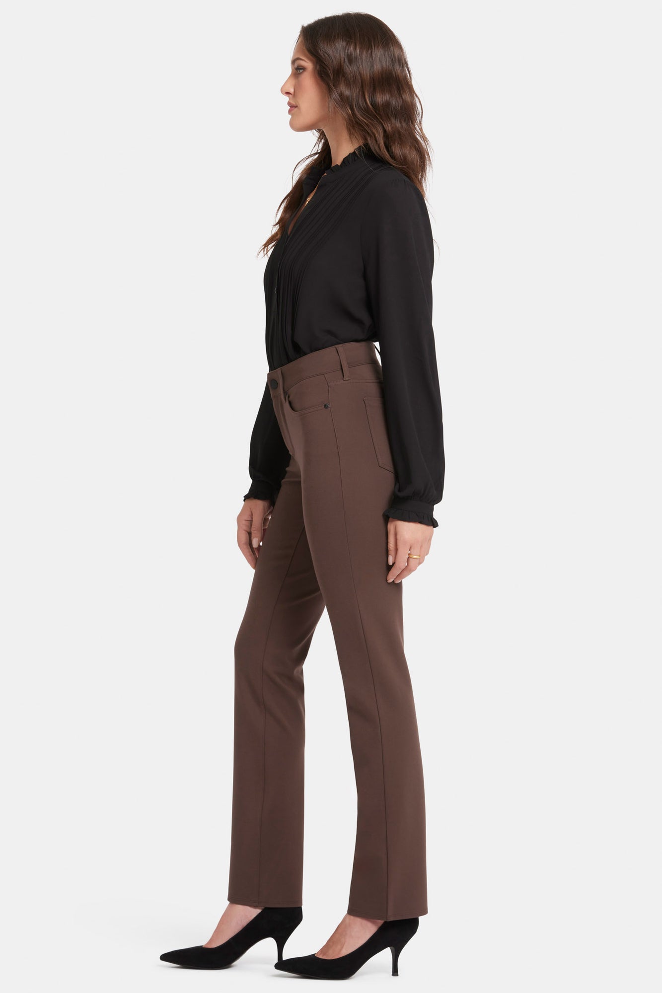 NYDJ Marilyn Straight Pants Sculpt-Her™ Collection - Coffee Bean