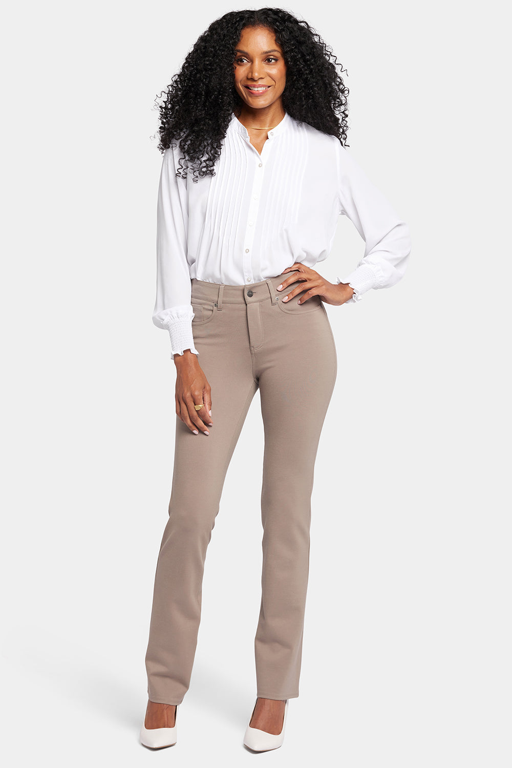 NYDJ Marilyn Straight Pants Sculpt-Her™ Collection - Saddlewood
