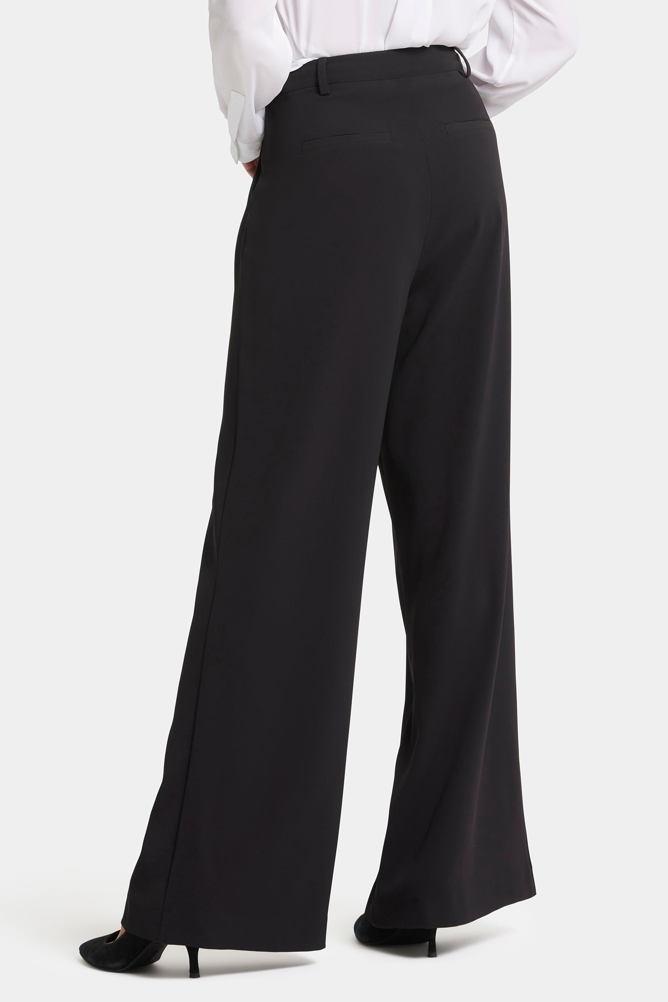 NYDJ Wide Leg Trouser Pants  - Black