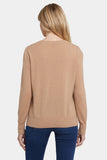 NYDJ Cashmere Essential Crewneck Sweater  - Tan